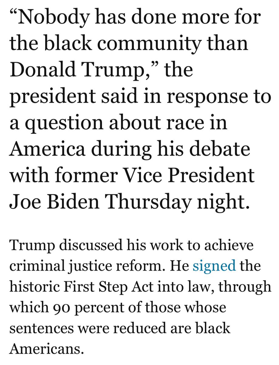 TinkerbellaSop1's tweet photo. @LilTunechi @bradfordcohen what did Obama do you? Here’s what Trump did. This is why he had the highest minority vote of any GOP president EVER - because people are starting to wake up and realize that this man is trying to give power to the people and the people in power don’t want that. https://t.co/kugzvl8gCN