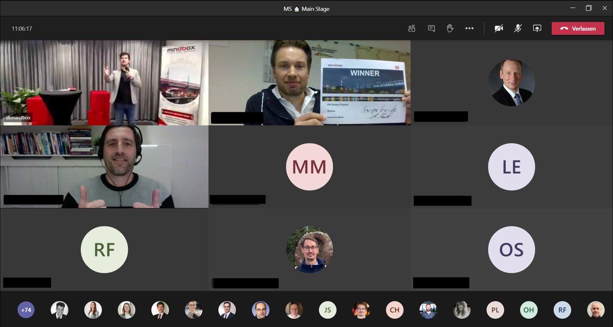 dbmindbox's tweet photo. 15 winning teams at our digital Selction Day 🥳 💯 15 startups convinced our expert jury &amp; will work with us &amp; our partners on innovation projects within the operation &amp; maintenance departments of DB. Welcome on board guys &amp; looking forward to the cooperation with you 🚀 https://t.co/ZjNKKabnrd