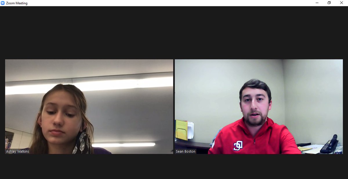 I just got off a Zoom with <a href="/coachschutte/">Derek Schutte</a>'s daughter, Dominique, as she is interested in learning more about the sports broadcasting industry! Bright future ahead for her on the court and in the booth! Love being able to help out my alma mater! #GoDragons