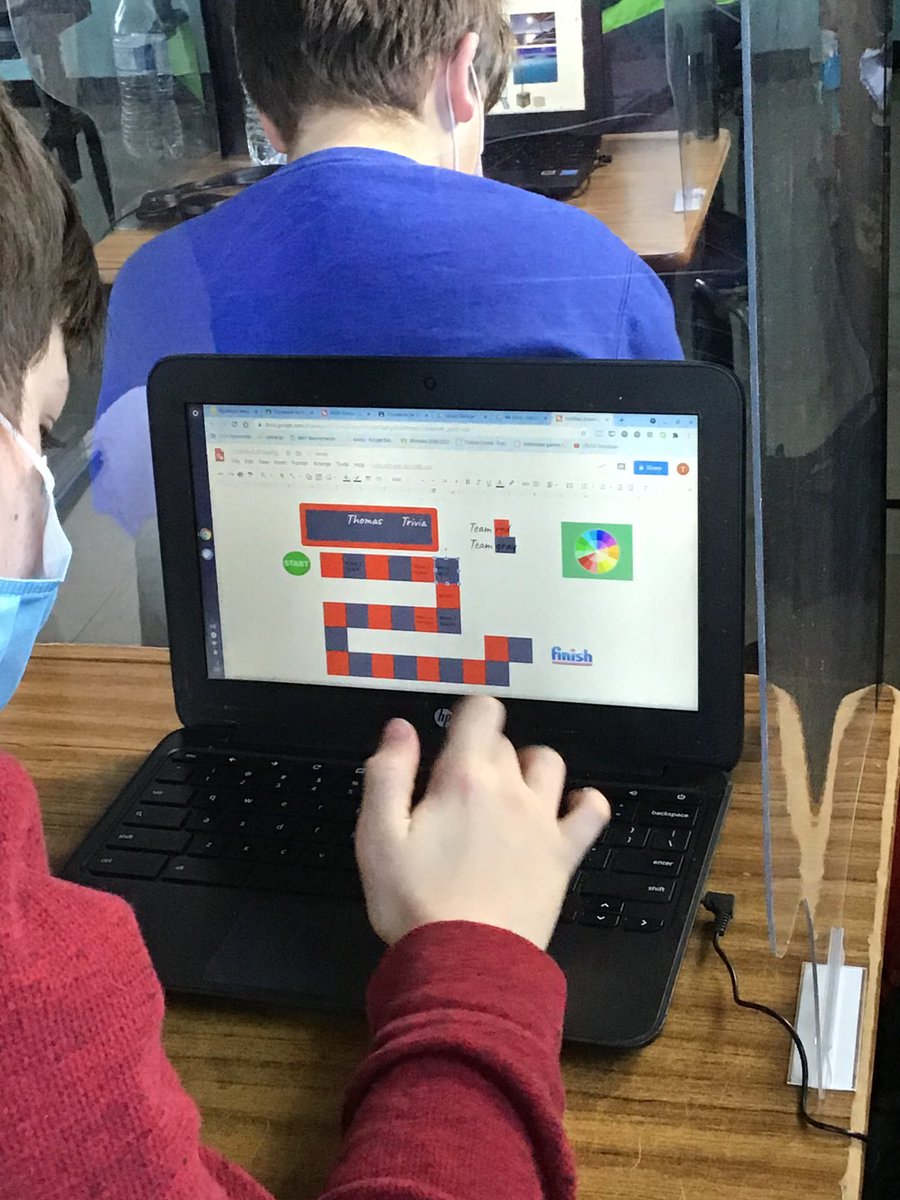 Ms_Ryf's tweet photo. We are brushing up on our Google skills while making digital board games! We can’t wait to share them with our friends to play together while socially distant! Indoor recess days just went from alright to AWESOME! #LookForTheAwesome @ValleyStreamBAS @VS24District https://t.co/1rdg08YJ42