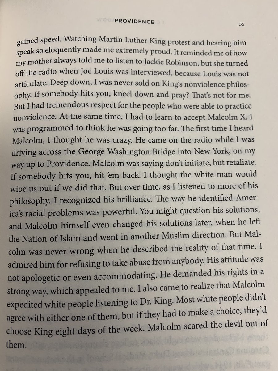 Been thinking about these words from Coach Thompson about Malcolm X and MLK. Today MLK is revered, with good reason, but that wasn’t always the case. I’m grateful that Coach Thompson shared his story with us #ICameAsAShadow <a href="/jessewashington/">Jesse Washington</a>