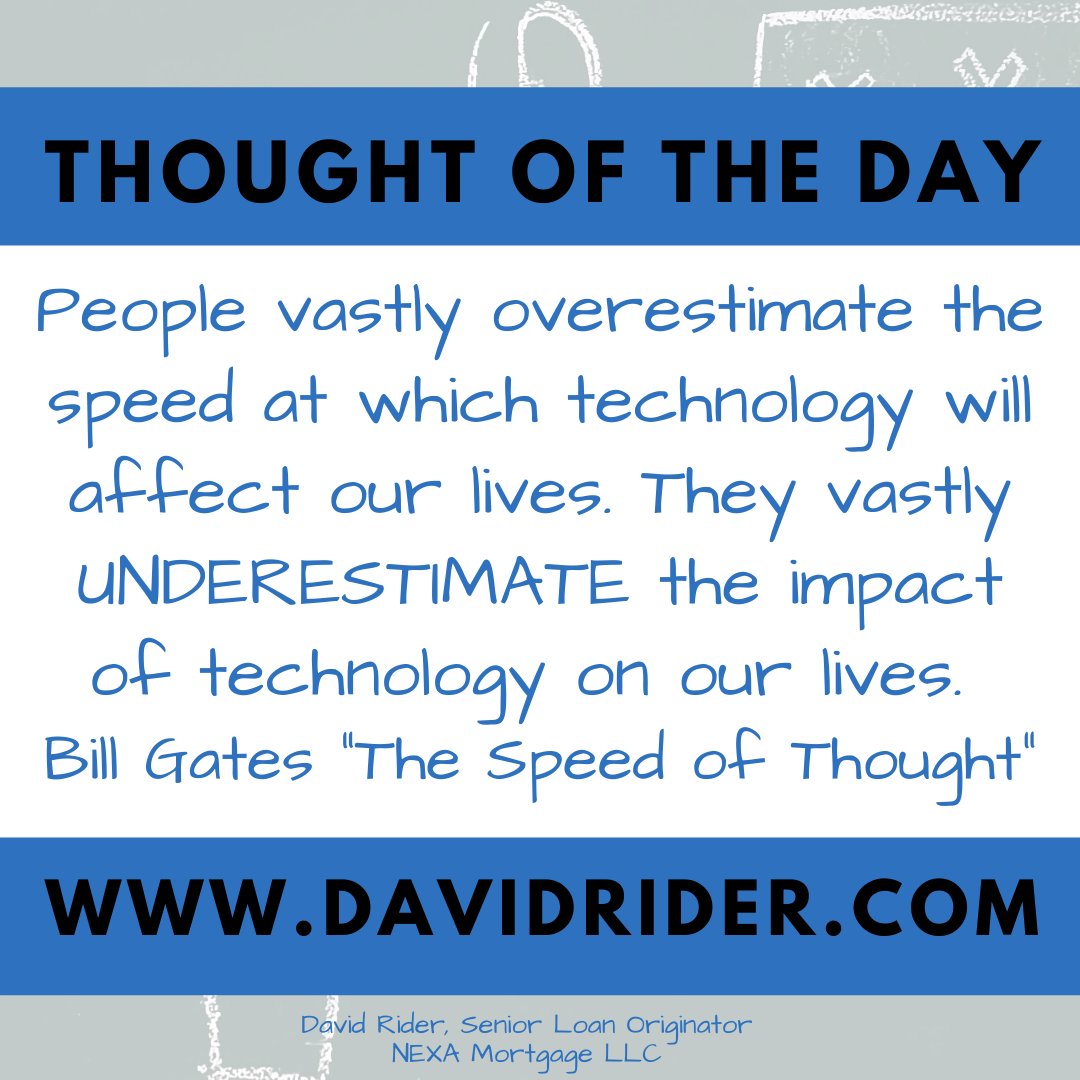 davidrider's tweet image. How has technology affected your life? I haven&apos;t had to turn on a table lamp in months thanks to Alexa, rooms now I have entered them and of course, my phone knows what I want before I do! #ThoughtoftheDay #MortgagesbyDavidRider #TechnologyImpact