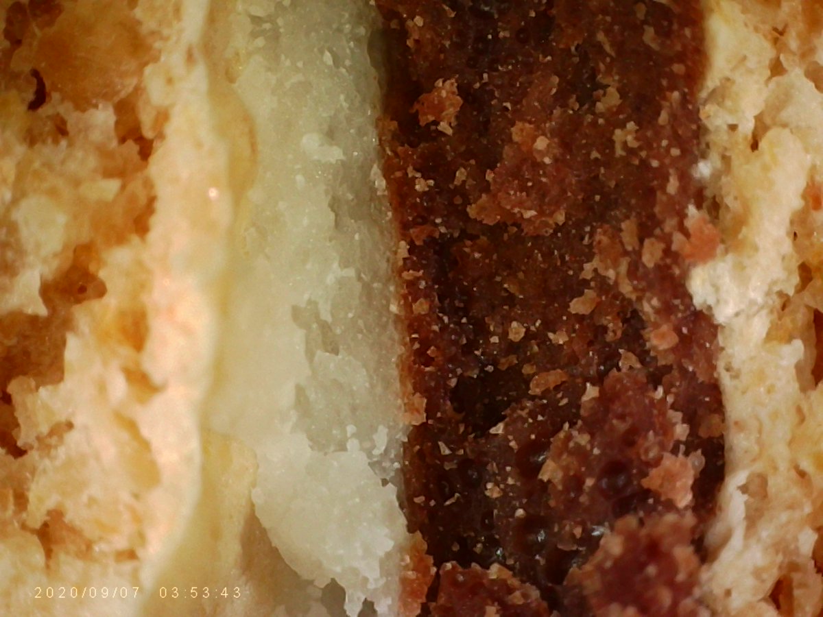 1000_stuff's tweet image. Girl Scout Cookie series: S'more (cross section) x1000
