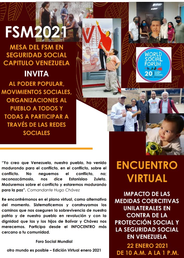 Yar27MC's tweet photo. Mañana actividad preparatoria
#Infocentro te invita a participar en el foro social mundial¡ Bienvenido al encuentro de los movimientos!
#OtroMundoPosible
#VenezuelaUnidaYEnPaz https://t.co/5I2VesXeXT