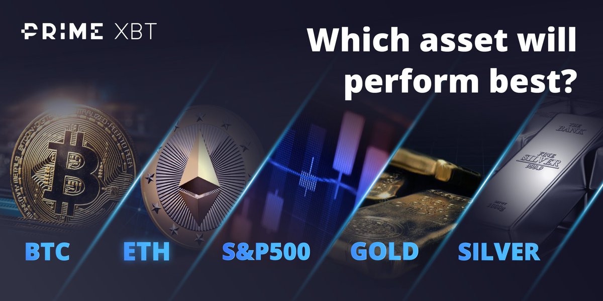 PrimeXBT's tweet image. We want to know which of these assets on #PrimeXBT will perform best over the coming 3 days?

$BTC
$ETH
$SPY
$XAU
$XAG

We will give a $150 trading bonus to 3 users who guess correctly.

To participate:

1️⃣Follow @PrimeXBT
2️⃣Like/RT
3️⃣Comment with #theytradeyouprofit