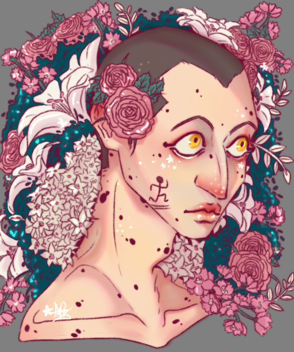sailorastronart's tweet photo. You know what? I just finish this and I kinda like how it turned out; the drawing I always wanted to make of him #gk #goldenkamuy #goldenkamui #usami #usamitokishige #7thdivision #digitalpainting #flowerbouquet https://t.co/QBeLVd26lw