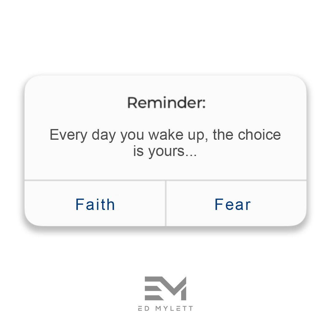 Shout your choice in the comments! If fear occupies the same space as faith, and there’s only room for one, what are you choosing today?