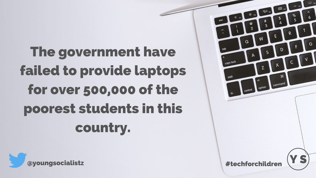 oliviamcc19's tweet photo. Last week, Gavin Williamson promised 300k extra laptops for disadvantaged students at home. He has not delivered on this promise.
Students have been relying on the goodwill of others to get the most out of their education. There must be provision of #TechforChildren. https://t.co/vUGJ31aJDw