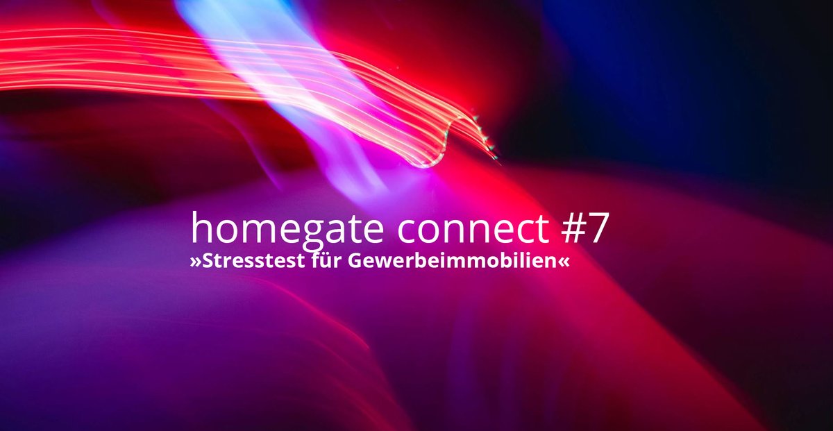 Am Dienstag, den 09.02.2021 von 11:00 - 12:00 Uhr findet die 7. Ausgabe von Homegate Connect statt. 
Unser Thema: Stresstest für Gewerbeimmobilien - Märkte und Nutzungskonzepte im Wandel. Jetzt anmelden! 
events.homegate.ch/events/Homegat…

@rolandkampmeyer