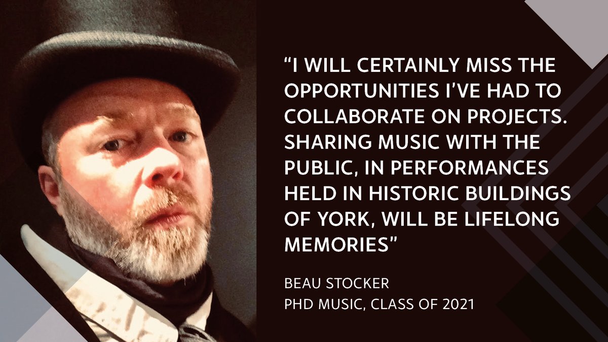 UniOfYork's tweet photo. Many of our 2021 graduates have been sharing what they enjoyed and what they'll miss about York. For @Music_at_York grad, @Improv_Drummer, it will be the opportunity to collaborate with people from different departments and perform to the public in the city's historic buildings. https://t.co/aSreDI9sjC