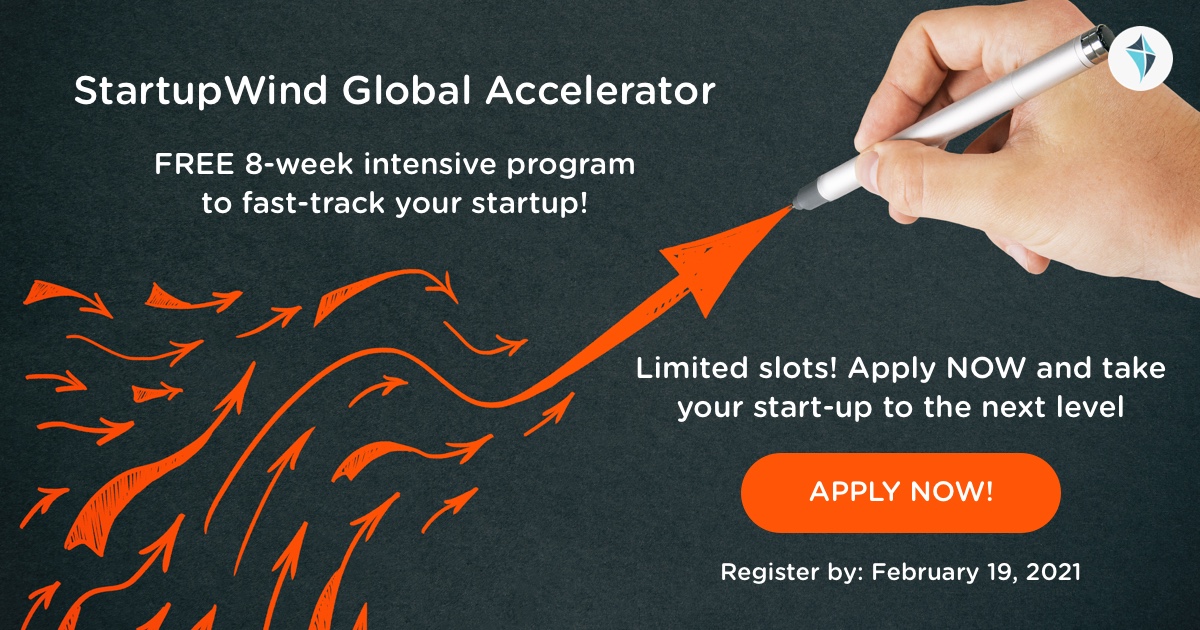 StartupWind's tweet photo. StartupWind launches Global Accelerator to help promising startups plug into the Silicon Valley ecosystem!
Limited Spots! Apply NOW: https://t.co/llvhnCl1zM 
#Startups #Accelerator #SilliconValley #GlobalAccelerator #StartupAccelerator #StartupMentoring #Mentoring #Entrepreneur https://t.co/0beKWZPAxc