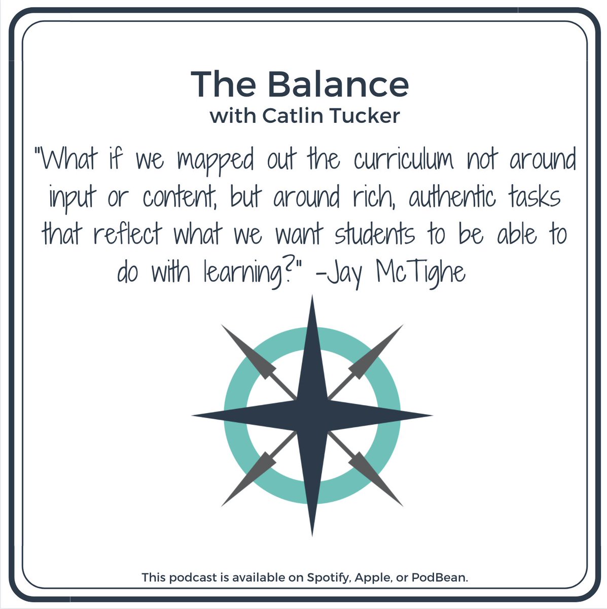 Catlin_Tucker's tweet photo. 🎙New episode! The exhaustion many teachers feel is caused, in part, by the pressure to cover so much curriculum. So, how can we reimagine our approach to designing learning experiences? Check out my conversation w/@jaymctighe! https://t.co/nlpk6WnjgW #edchat #satchat #adminchat https://t.co/YnyuHpsPf6