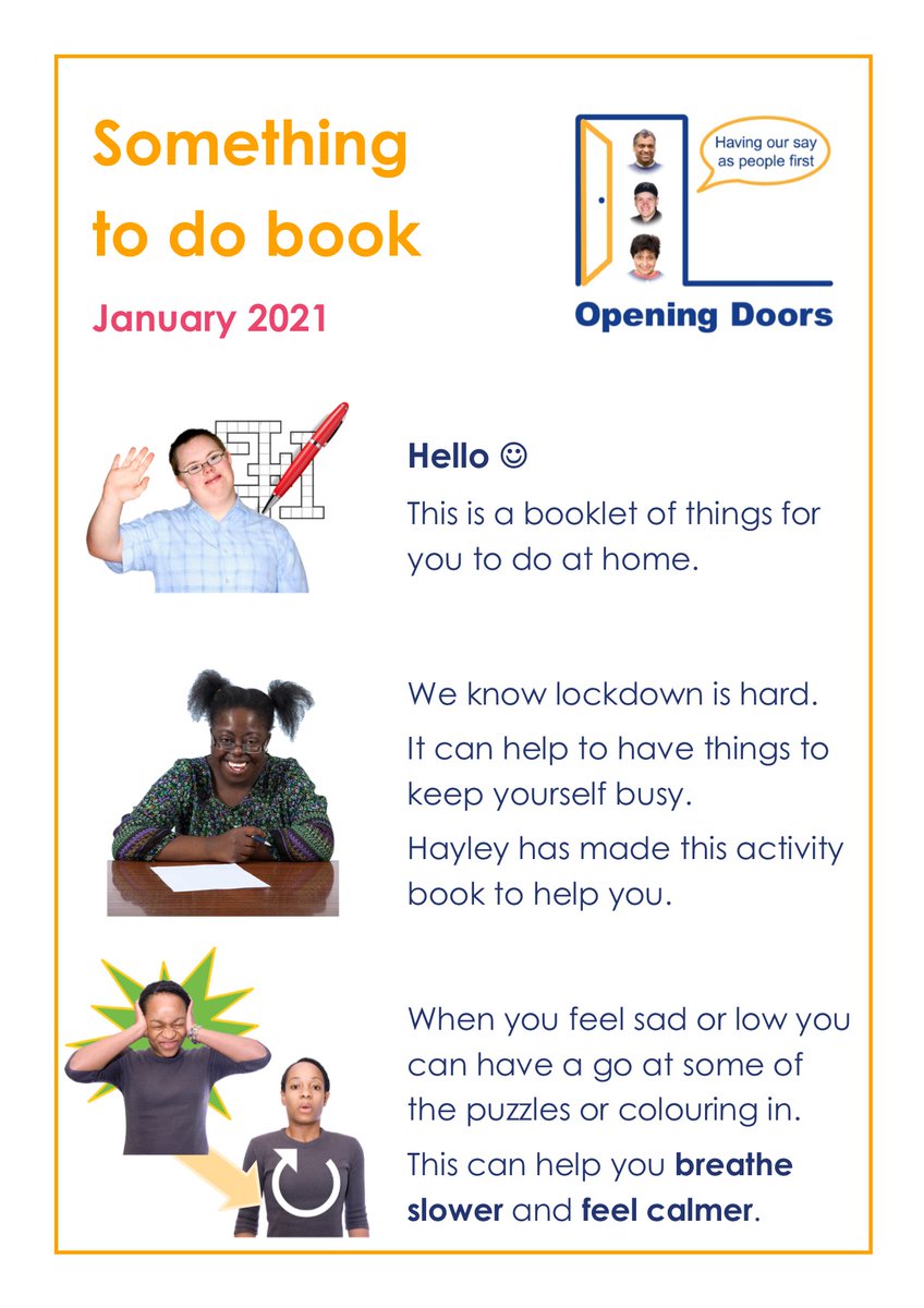 OpeningDoorsLD's tweet photo. 📣Out now📣 Our 24th newsletter and a Something to do book are out this week.
They include important easy read information, members message board and lots of activities. Please RT.
https://t.co/brpAUlwaOI
https://t.co/jKQ0DRK0On
#ODeasyread #ODuserled https://t.co/4l4MxRDJas