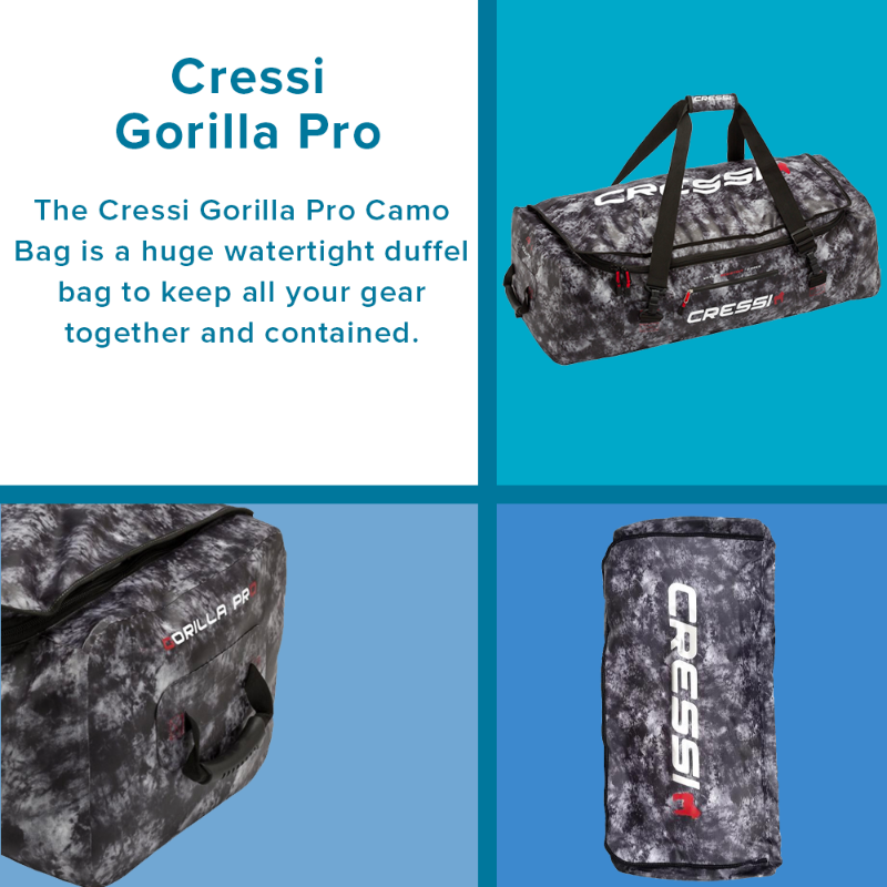 simplyscuba's tweet photo. The Cressi Gorilla Pro Camo Bag is a huge watertight duffel bag to keep all your gear together and contained.
#cressi #gorillapro #duffelbag #scubadiving #shopnow #simplyscuba #scuba #diving