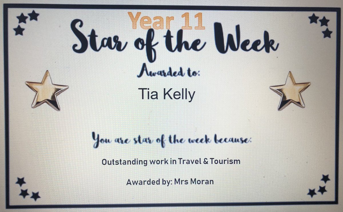RYear11's tweet photo. Miss Cotter (RE) Mr Heayns (History) & Mrs Moran (T&T) nominated their Year 11 stars of the week ⭐️ Fantastic effort to all these students for their efforts 🙌🙌 #hardworkleadstosuccess https://t.co/98DveTRgWX