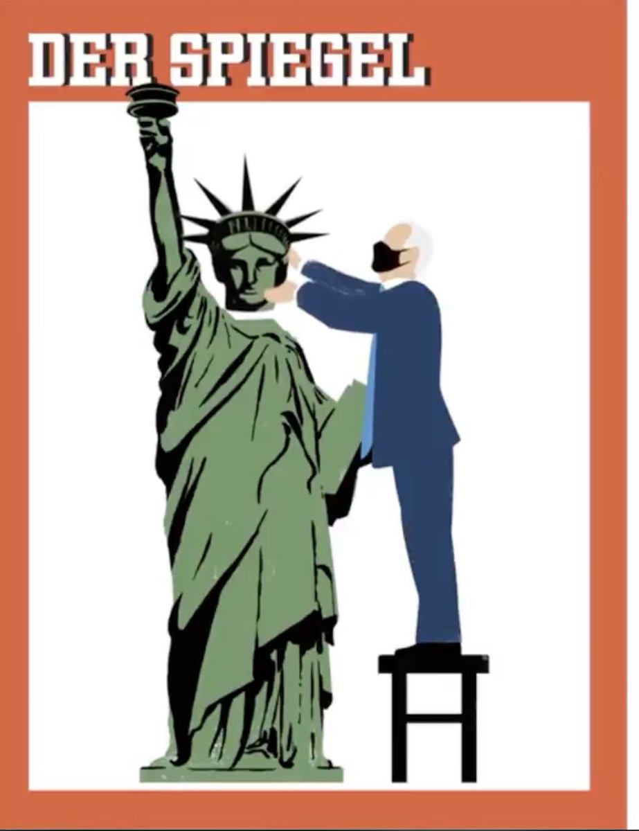 wblau's tweet image. Time, Economist, Spiegel. 
Similar theme. After the demolition.