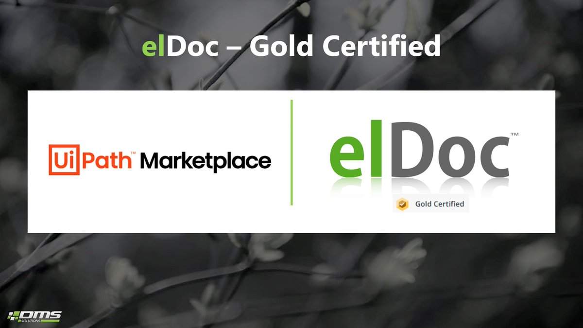 We are pleased to inform that #elDoc has received #UiPath Gold Certified Status - the highest certification level available within the UiPath Marketplace Certification Program.
➡️ marketplace.uipath.com/listings/eldoc…
#OCR #IntelligentOCR #DocumentUnderstanding #TextUnderstanding #IDP #IA #HK