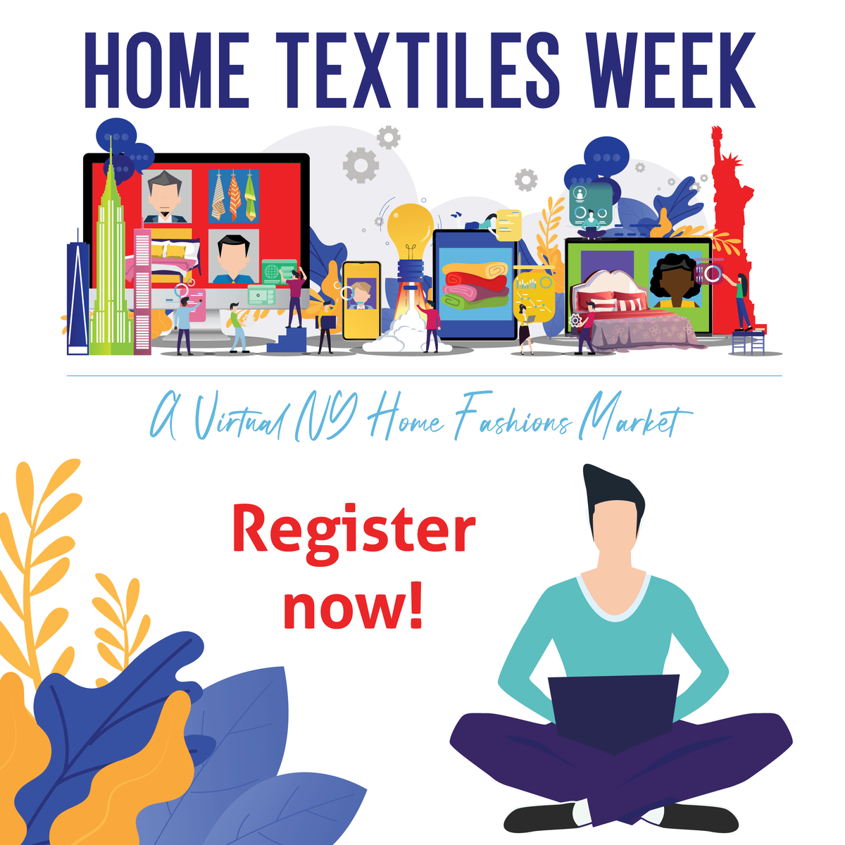 FurnitureToday's tweet photo. #HomeTextilesWeek is March 22-25, presented by Home Fashion Products Association & @HomeTextilesTod. Attendees have access to a week of presentations, vendor booths, tours & more. It will open a week early & remain live for six months! Register today: https://t.co/m7ka63kxsD https://t.co/LkAnYxJD3K