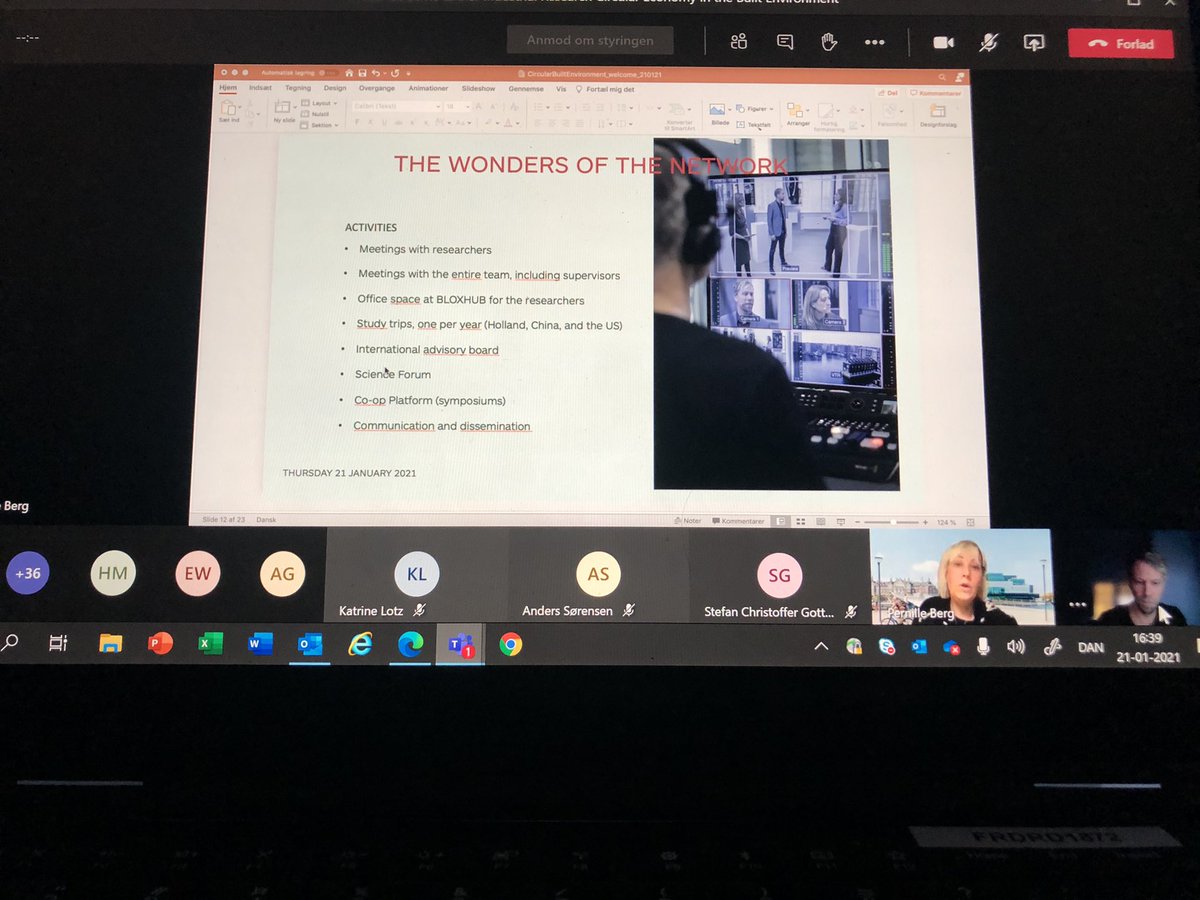 Virtuelt kickoff med det helt nye ‘Cirkulært byggeri erhvervsforsker-team’ i dag. 14 erhvervsforskere som hver især og til sammen skal sætte fuld tryk på ‘skalering af den cirkulære transition’. Har høje forventninger! Sammen med <a href="/BLOXHUBdk/">BLOXHUB</a> Støttet af <a href="/Realdaniadk/">Realdania</a> og <a href="/Innofond/">Innovationsfonden</a>