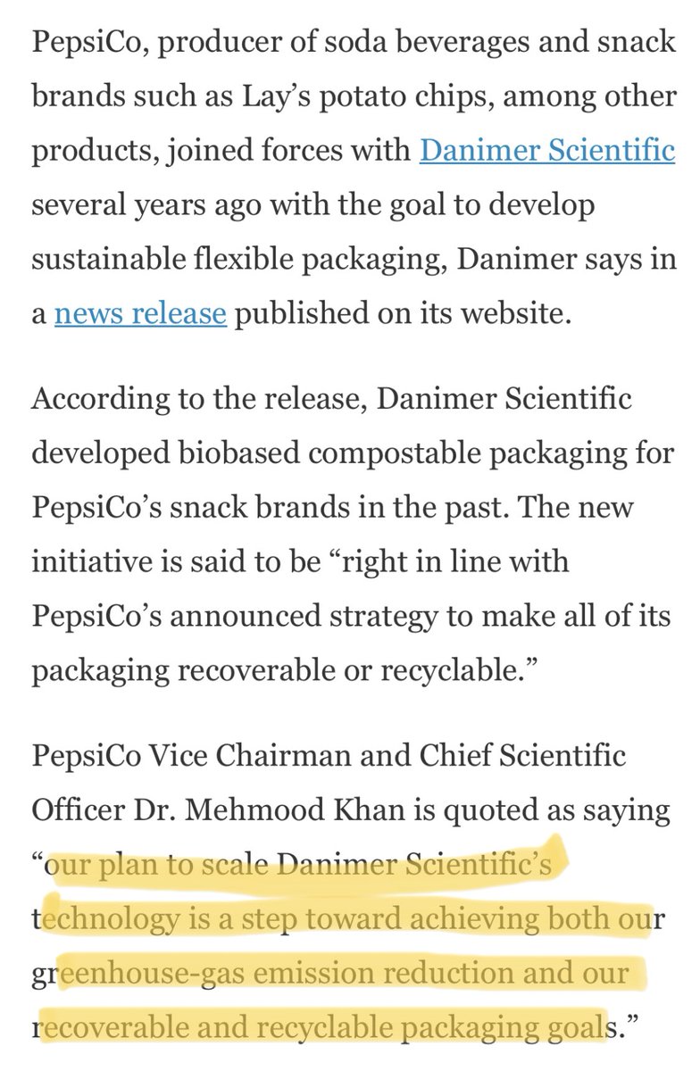 Customers: Contract at Walmart for 2 years to sell the Phade straw lineAdditionally supplying via trial to:  Starbucks AndDunkin for straws Nestle for their pure life water bottles Pepsi to create biodegradable  bags for chips such as Fritos, Doritos, and Lays