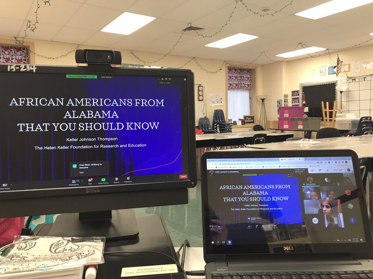 MrsHJacksonTIS's tweet photo. Another great virtual friend trip today to learn about African Americans from Alabama That You Should Know. I loved sharing these with my students! #AlabamaHistory @ALHistoryEdu https://t.co/ZIyHr5CTzy