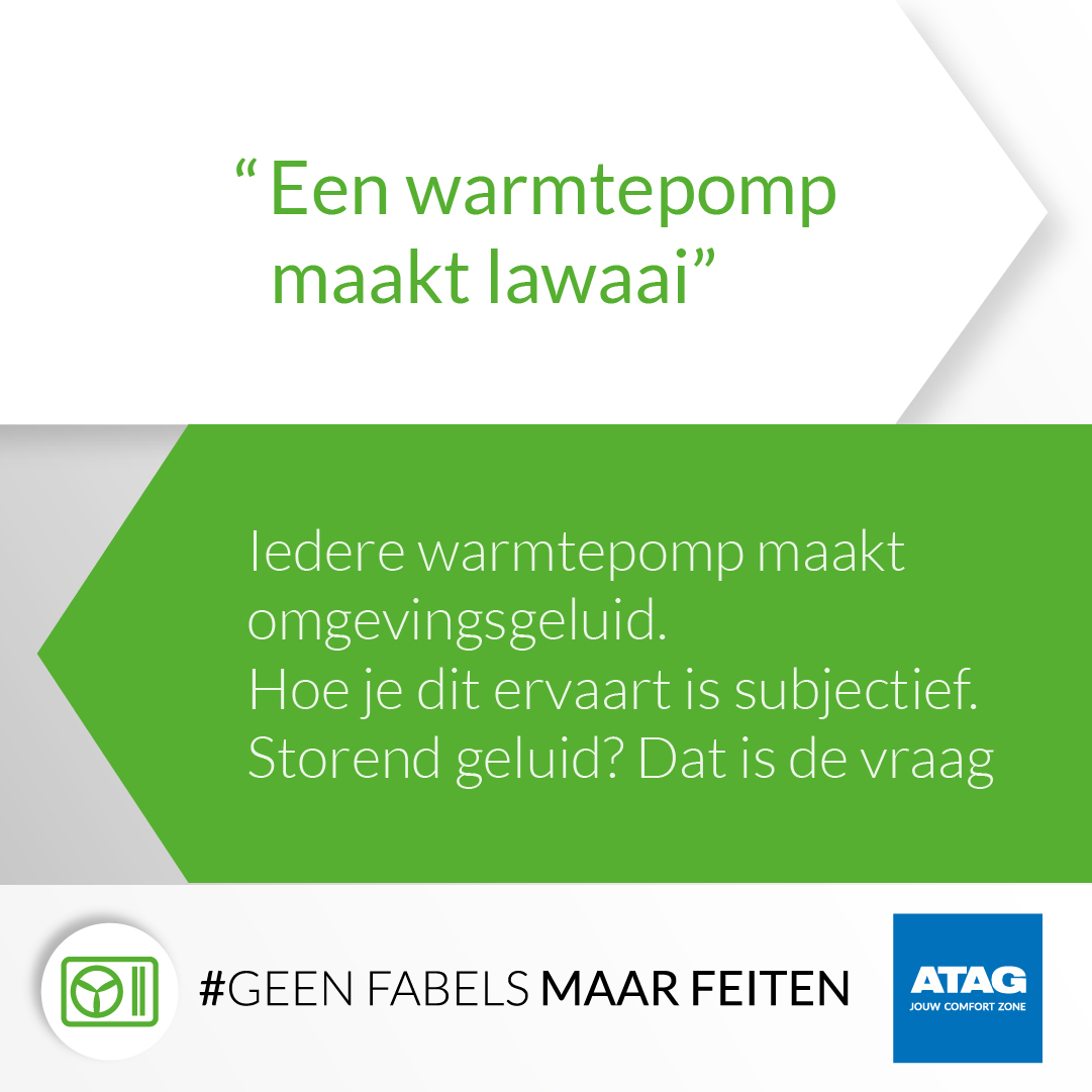#GEENFABELSMAARFEITEN: "Een warmtepomp maakt lawaai" - Iedere warmtepomp maakt omgevingsgeluid. Hoe je dit ervaart is subjectief. Storend geluid? Dat is de vraag. Lees verder: atagverwarming.nl/ondersteuning/…