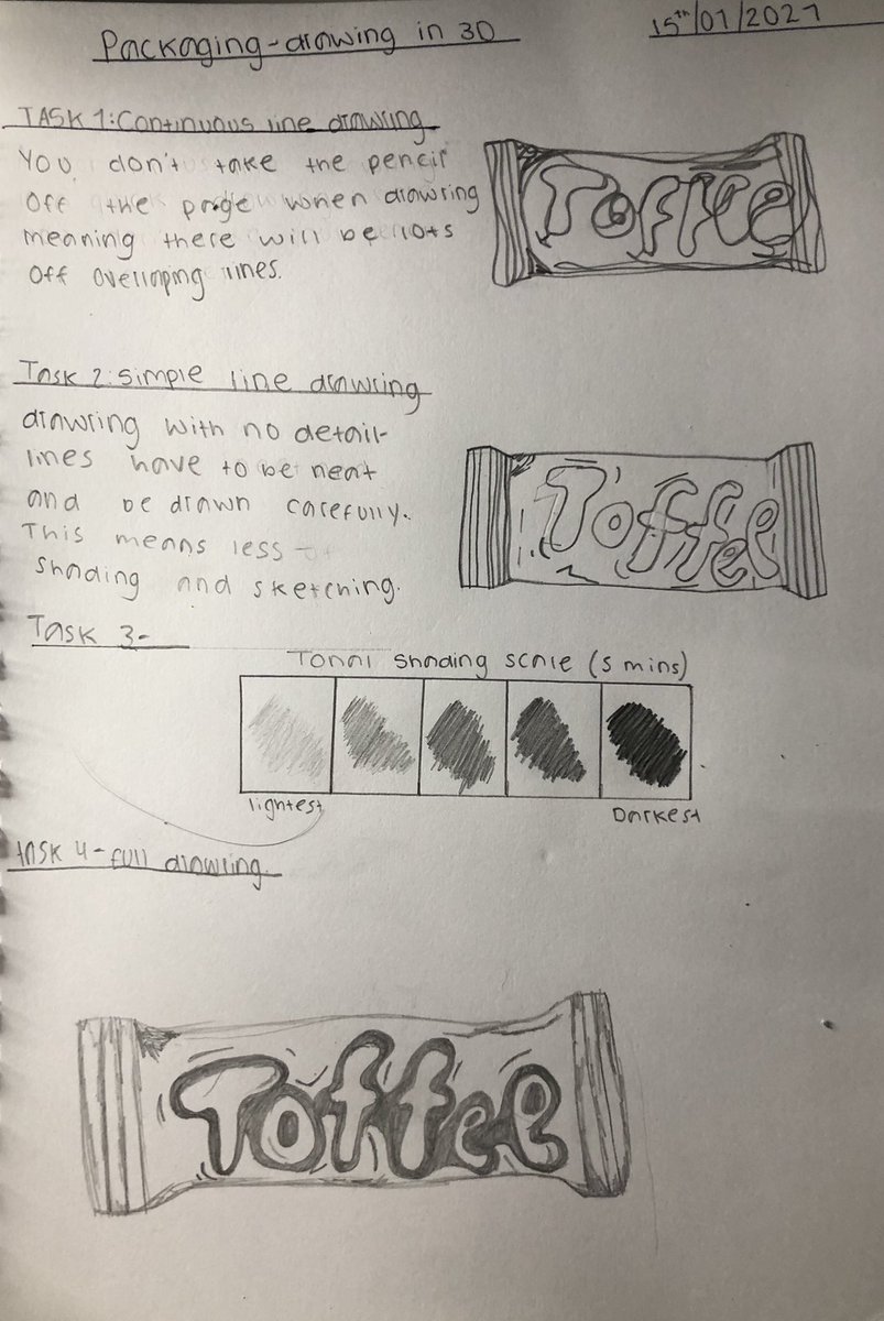 ArtHurlingham's tweet photo. Great packaging studies from Year 7 this week 👋🏻 Students were Introduced to observational drawing techniques! #continuousline #linedrawing #tonalshading look at that presentation ✨
Very impressed with their efforts! ✏️ @TheHurlinghamAc #onlinelearning #onlineteaching #ks3art https://t.co/bBOwE2vEX1