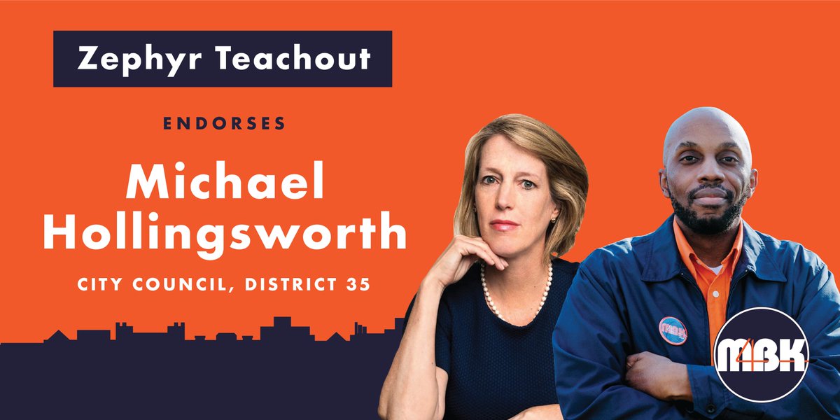 mike4brooklyn's tweet photo. Thank you @ZephyrTeachout for joining our growing movement for a more just District 35. Our campaign will always fight the corrupting power of corporate interests, and we're proud to do it alongside a formidable ally like you. https://t.co/WmUkufS9VG