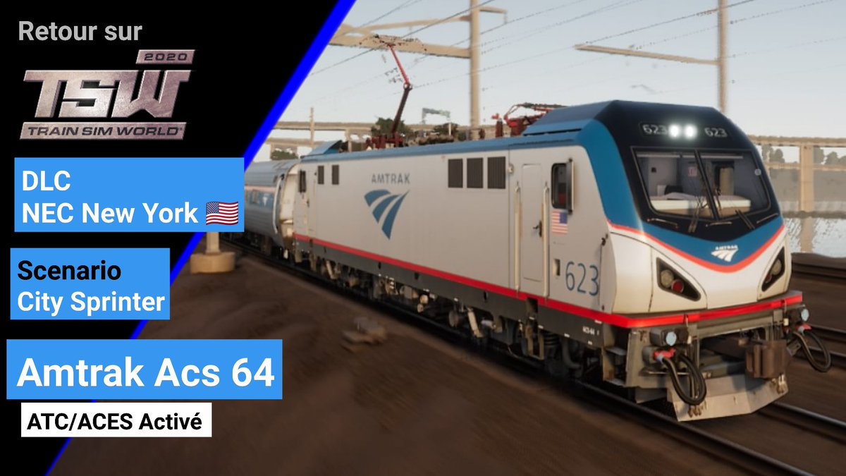train_fr's tweet photo. On reprend en main l'Amtrak acs64 sur #trainsimworld2020
https://t.co/1xfM5TeaUY
#trainsimworld #tsw #ps4 https://t.co/nxCm6M7dxz