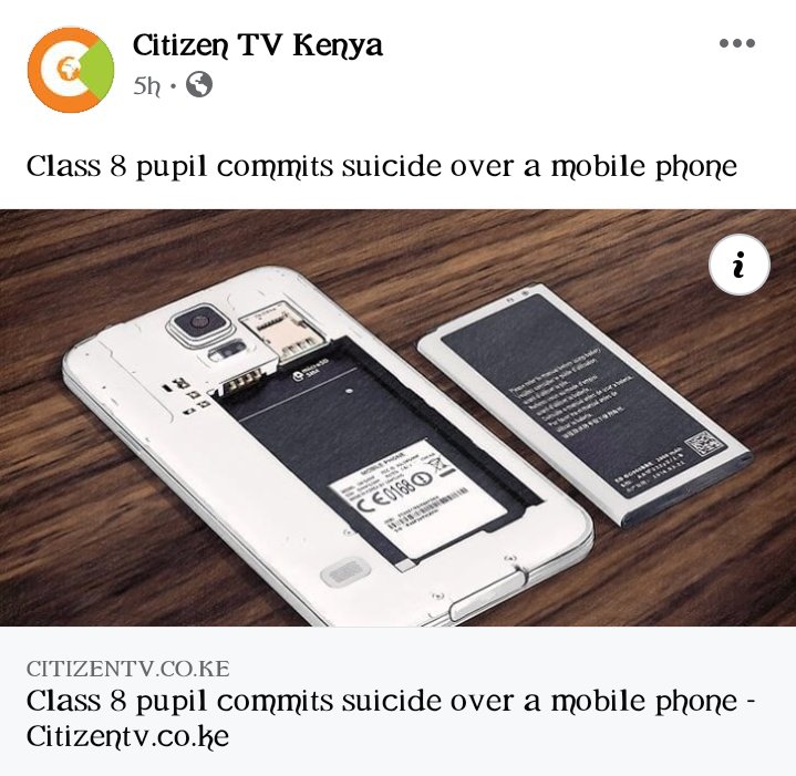 CyberMakini's tweet photo. This is quite disheartening, our gadgets are smart enough to know when to go off, but are you? We need to learn and teach our kids that there is more to life than having these gadgets. We ain't raising them to watch them take away their lives over such. Get clean https://t.co/WYiFF6y2Mr