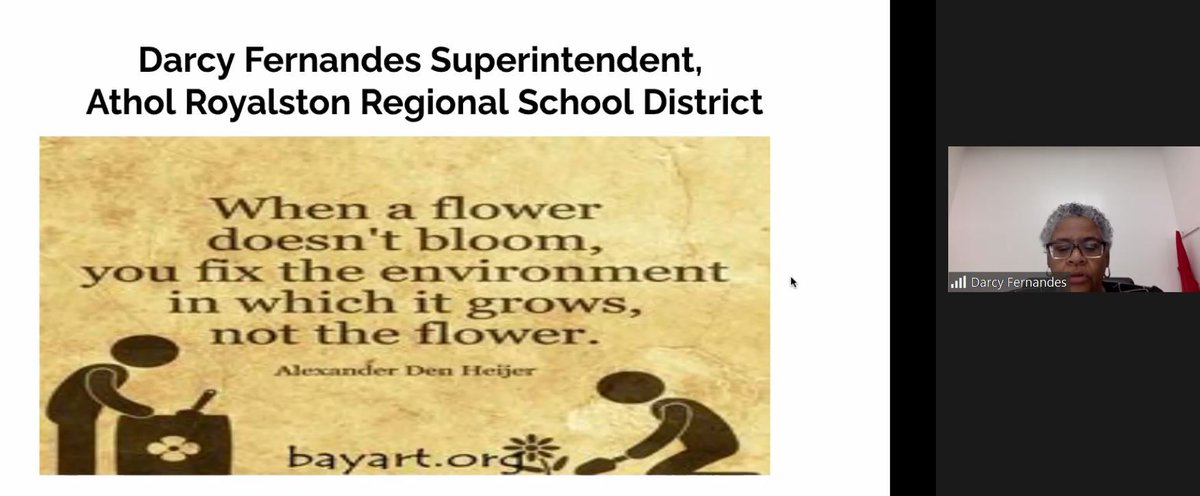 massupt's tweet photo. Thank you to Bob Baldwin, Fairhaven Supt, &amp; Darcy Fernandes, Athol-Royalston Supt, for sharing their stories at the virtual mid-winter conference &amp; giving an update on the M.A.S.S. Racial Equity, Diversity, and Inclusion Initiative. https://t.co/FkDCeCy171