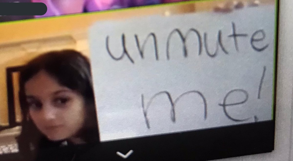 JenniferAGates's tweet photo. Oh, I hear you. #messagereceived @zoom_us “mute”=a state of mind. @MtnViewES #everystudenteveryday #lovetothinkhere ❤️ that they r crushing @CobbAlp stds like G6 #communication & G10 #selfdirectedlearner @ReneeGarriss @Amusto12 @alibrisse @kelzwilli @vickiekogan @annaturner41 😂 https://t.co/RJRwOUgoCg