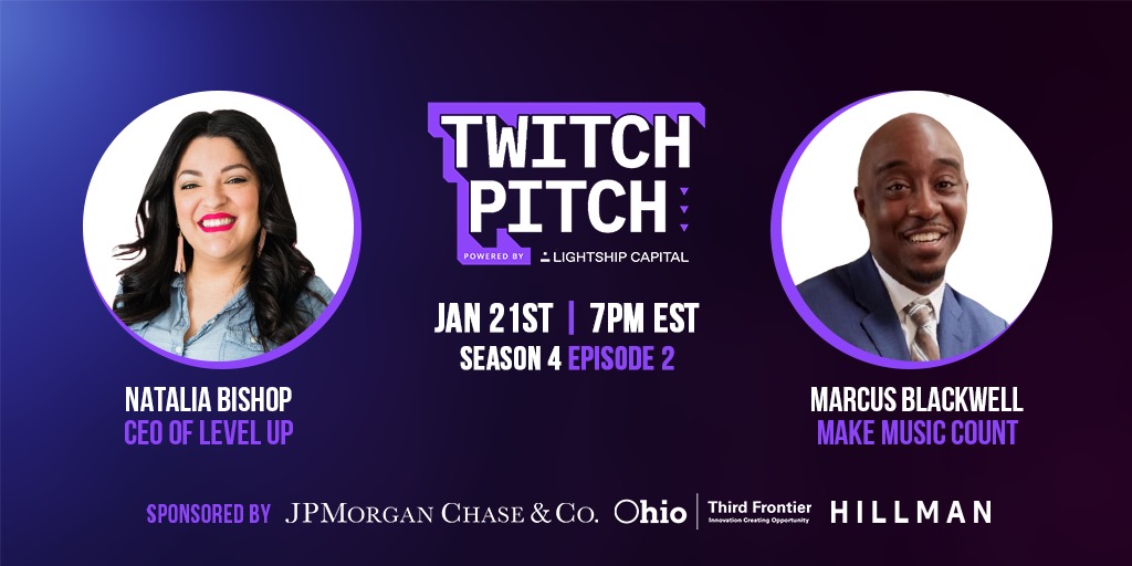 lightshipcap's tweet photo. Join us tonight for an invigorating night of #TwitchPitch 👾! On this episode, we have two companies who are on a mission to elevate us all through education 🧠 @levelup_withus &amp; @_MakeMusicCount https://t.co/YGGuqRhkdo
