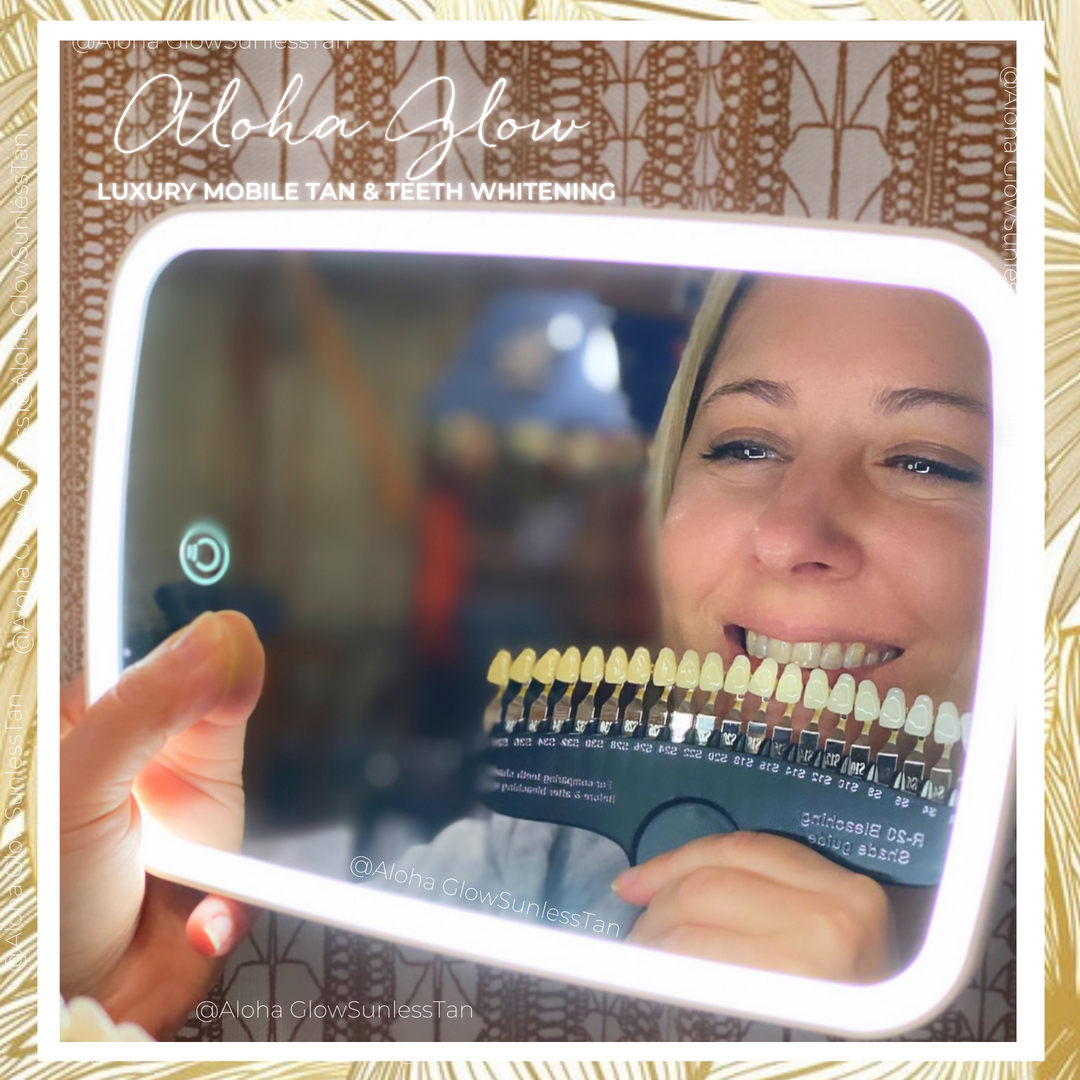 AlohaGlow_'s tweet photo. Take a peek in your mirror right now...how bright is your smile?

If you've been hiding that smile behind the mask - let's fix that!

Ditch the "teeth whitening" filter and check out Aloha Glow's Luxury Mobile Cosmetic Teeth Whitening Service. 

✧All natural, enamel safe, white https://t.co/FHlvodJ5Ah