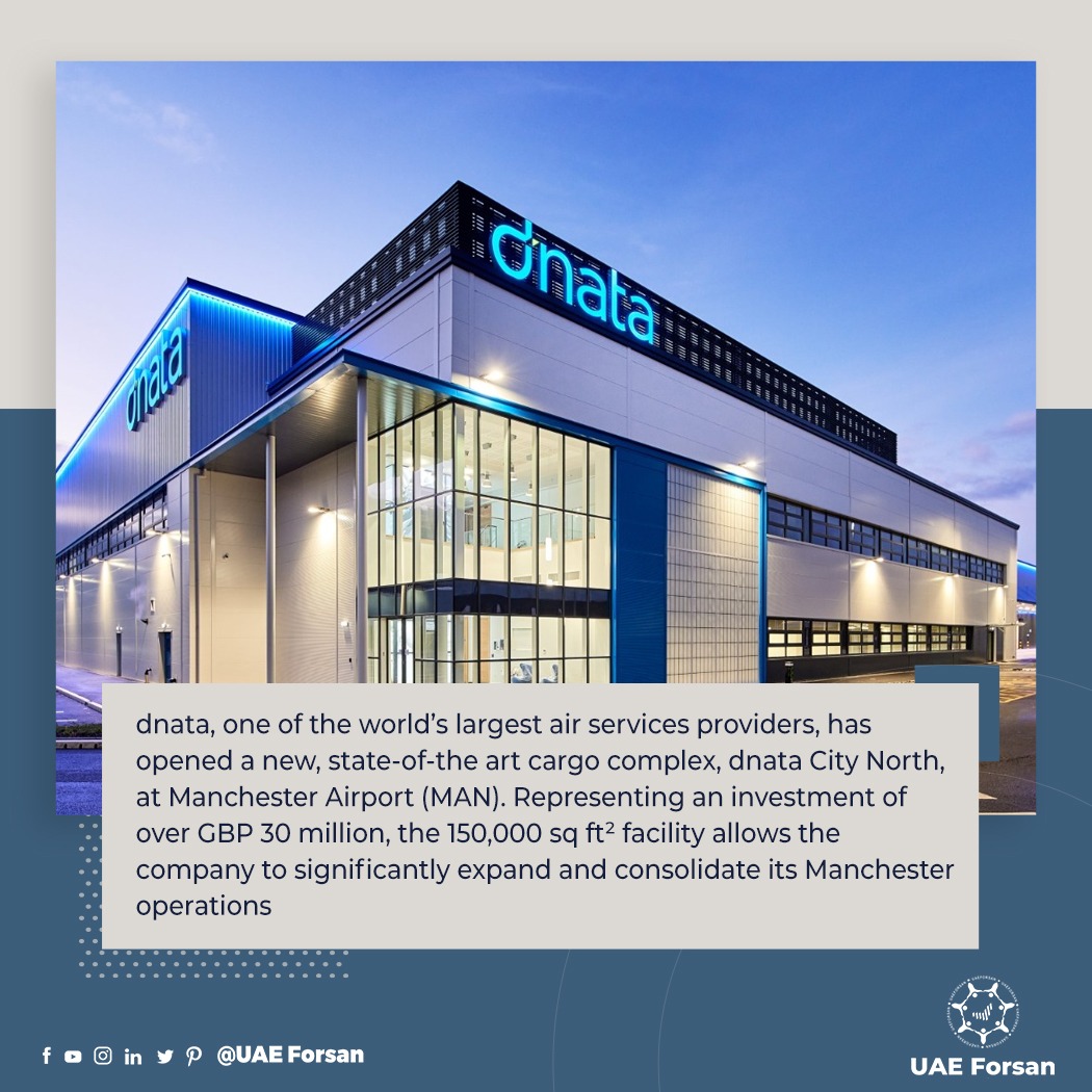 UAE_Forsan's tweet image. dnata, one of the world’s largest air services providers, has opened a new, state-of-the art cargo complex, dnata City North, at Manchester Airport (MAN). 
#dnataTravel
@dnatatravel