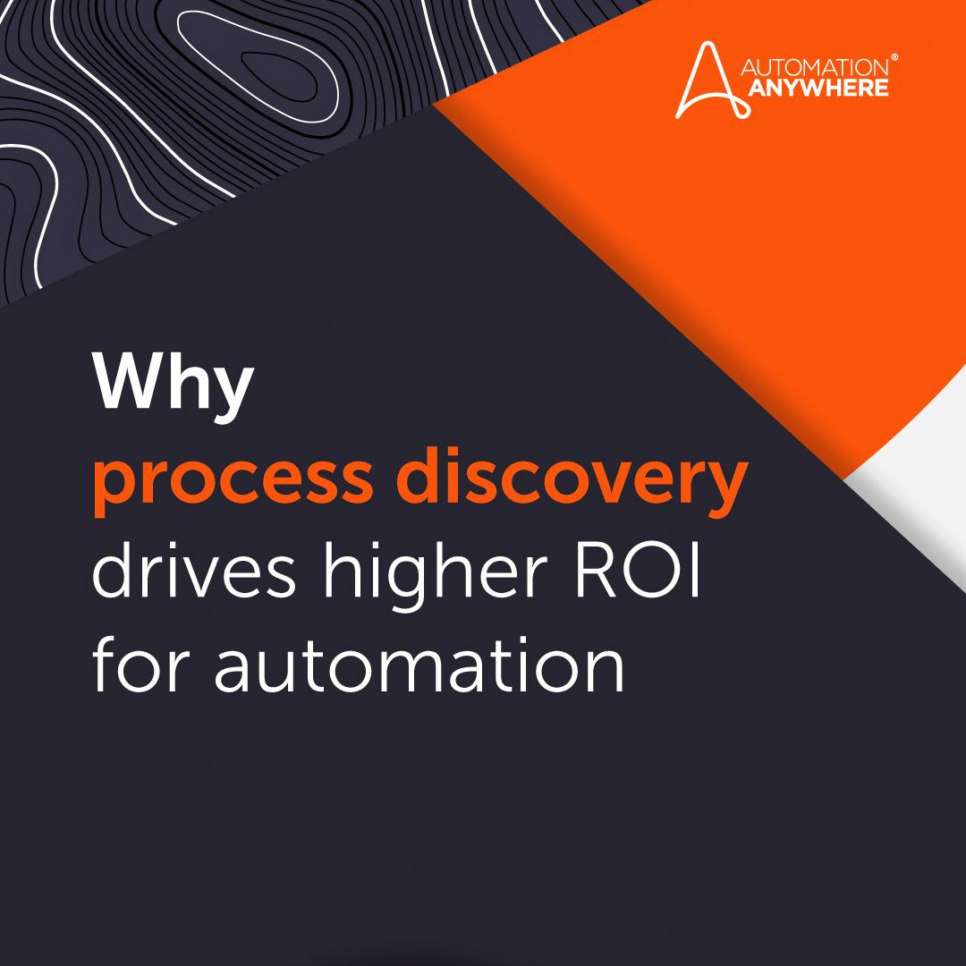 AutomationAnywh's tweet photo. Turning opportunities into returns requires choosing the right processes to automate.
Learn the difference between process discovery and process mining, and how #DiscoveryBot helps your organization find the best processes to automate for maximum ROI → https://t.co/IyW1q955bU https://t.co/wXEohsBMpO