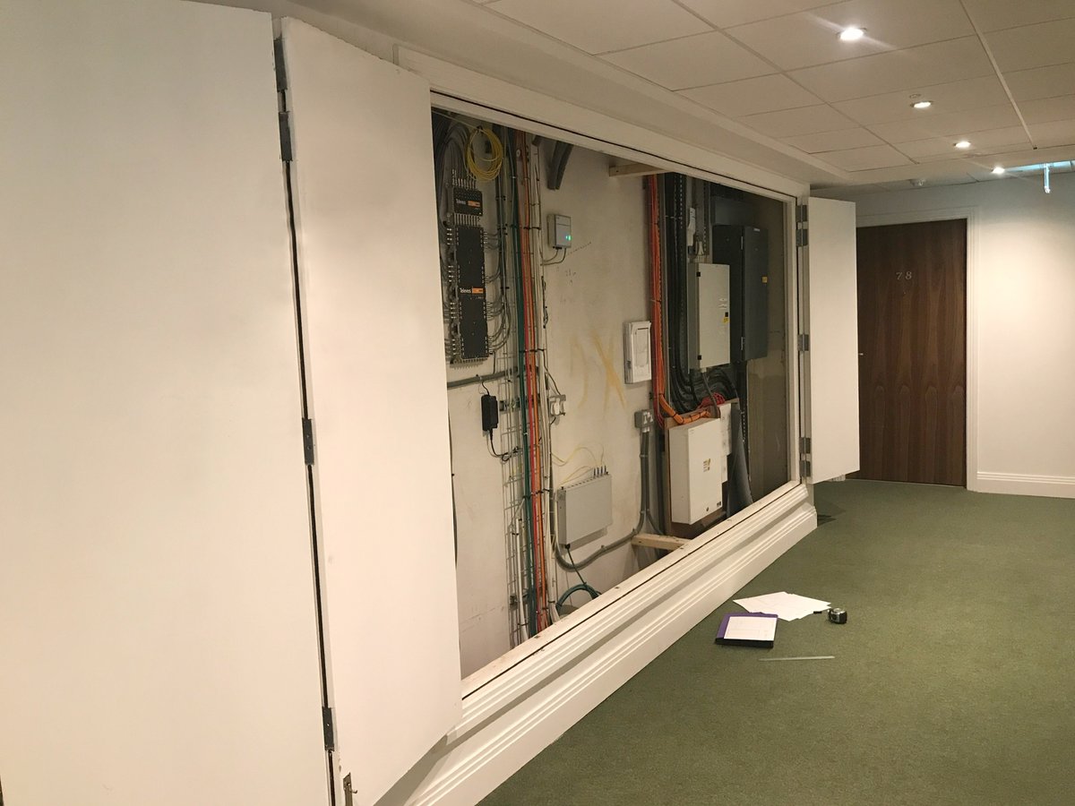 FDEltd's tweet photo. We were called upon to assist with a high end residential project last summer. The building had been handed over with non-fire rated risers!

Door cores had been modified &amp; cut down &amp; installed on bi-folding hinges &amp; we needed to replace them!

Read more > https://t.co/psSik5YXYq https://t.co/CFeEKGD6KE