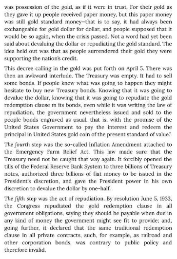 one of the darker phases of American history, and one which still harms us today; I worry the government will attempt the same scheme with Bitcoin if and when it goes hyper