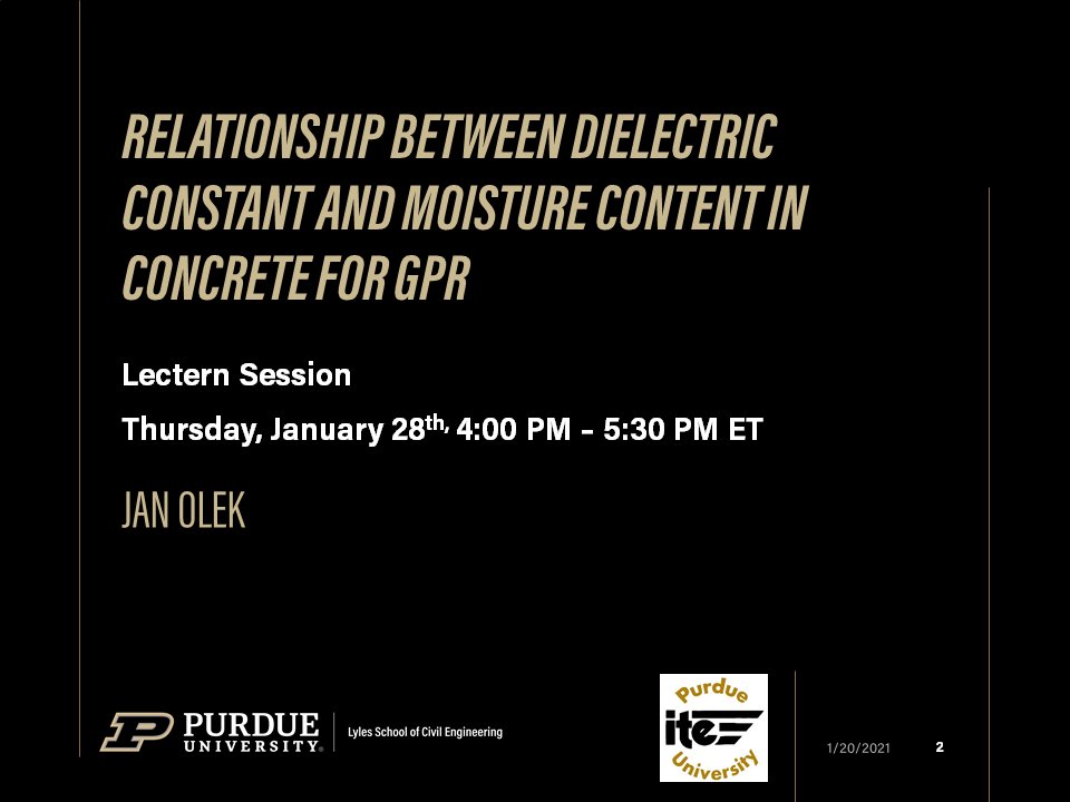 Purdue colleagues virtually presenting various Lecturn, workshops, and Poster Sessions at the 2021 TRB Annual Meeting. @NASEMTRB  @PurdueCE  @JTRP1937  @CCATPurdue  @ITEhq  @IndianaIte