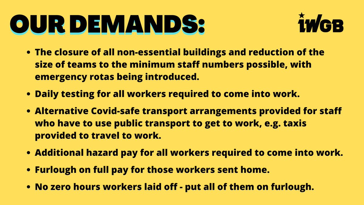 IWGB reps across London universities have agreed on these demands as a minimum standard: