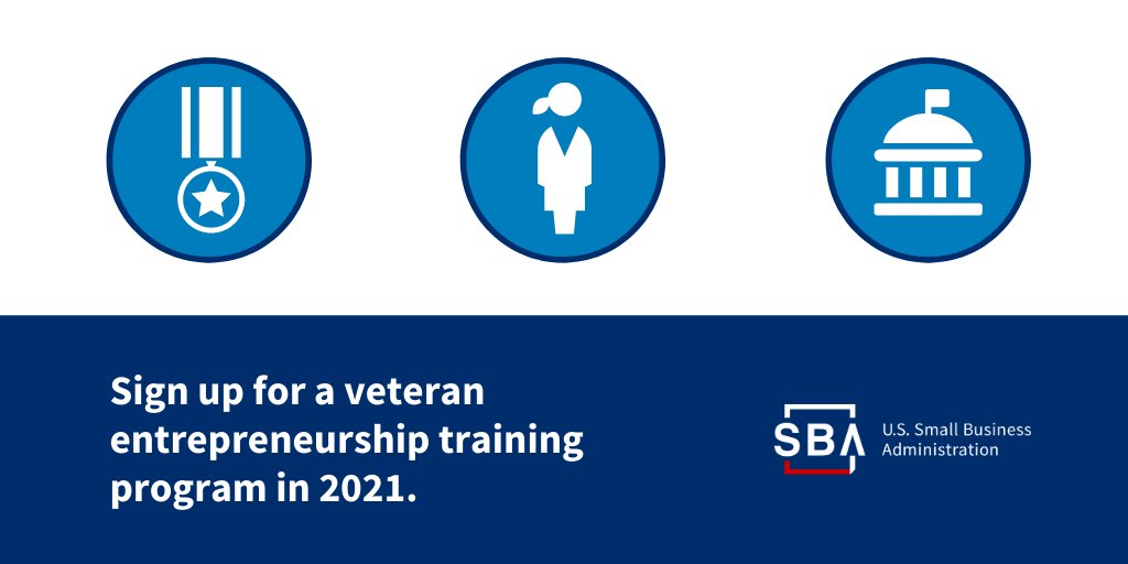 VetBizCenter's tweet photo. 2021 is the year you hone your #VetBiz craft with the help of @SBAgov’s entrepreneurship training programs 💼 

Learn more: https://t.co/AArF7mtYuY https://t.co/huNZ81z5yL