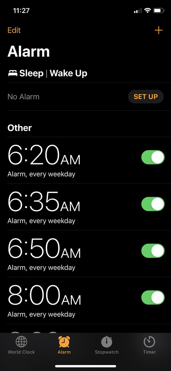 nmoons11's tweet photo. @jasongallerani @TonyGotAwesome 3 to try to wake up for the gym, then the 8am to let me know I already failed today 😤 https://t.co/1U2RFMhyD9