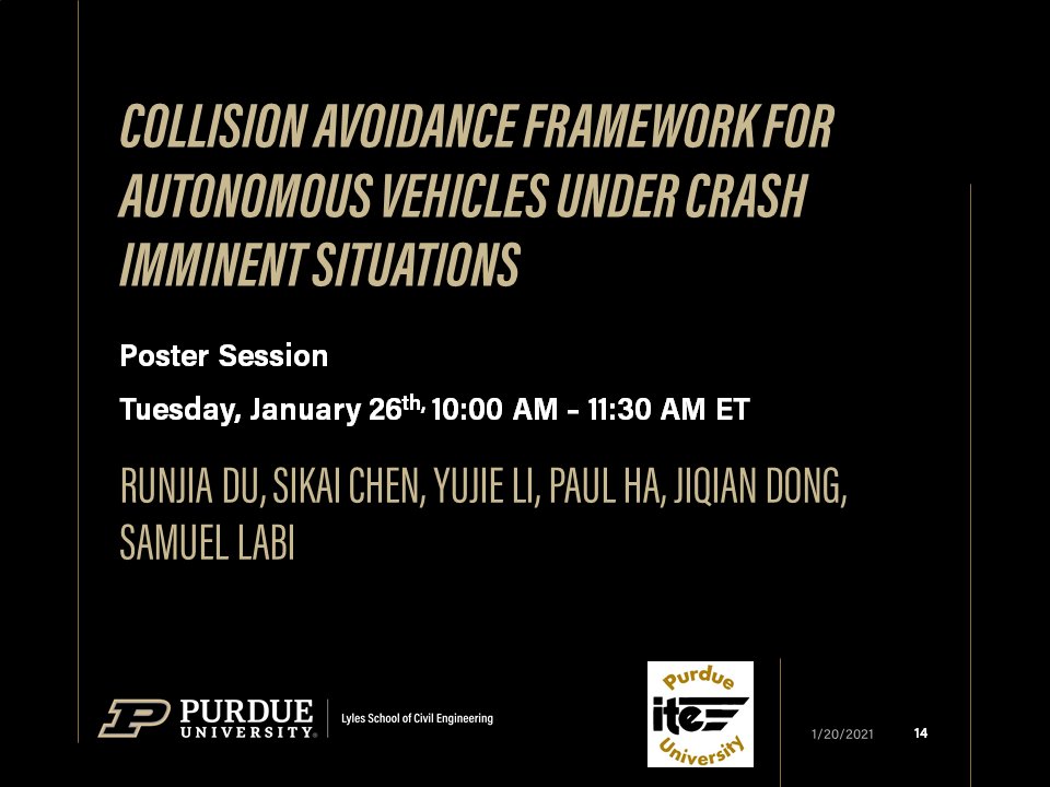 Purdue colleagues virtually presenting various Lecturn, workshops, and Poster Sessions at the 2021 TRB Annual Meeting. @NASEMTRB  @PurdueCE  @JTRP1937  @CCATPurdue  @ITEhq  @IndianaIte