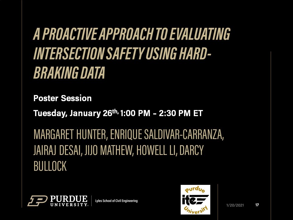 Purdue colleagues virtually presenting various Lecturn, workshops, and Poster Sessions at the 2021 TRB Annual Meeting. @NASEMTRB  @PurdueCE  @JTRP1937  @CCATPurdue  @ITEhq  @IndianaIte