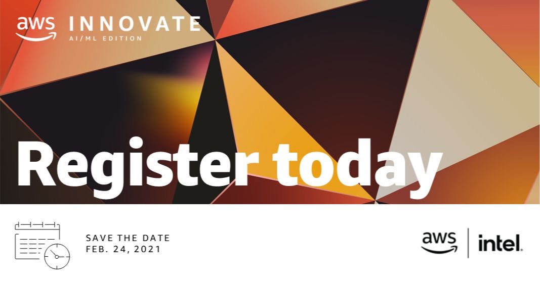 Johnson82GJ's tweet photo. Join us at #AWSInnovate – AI/ML Edition to learn how you can use #machinelearning to accelerate innovation, streamline operations, deliver better insights, and unlock new possibilities. https://t.co/bwP5dkjIec https://t.co/2RmueTTNi1