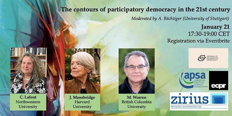 WE'RE ABOUT TO START! Welcome to our first event of 2021. This event is based on our Special Issue on Democracy without Shortcuts. You can read the SI here:  https://delibdemjournal.org/32/volume/16/issue/2/ and a short summary here:  https://www.publicdeliberation.net/&nbsp;