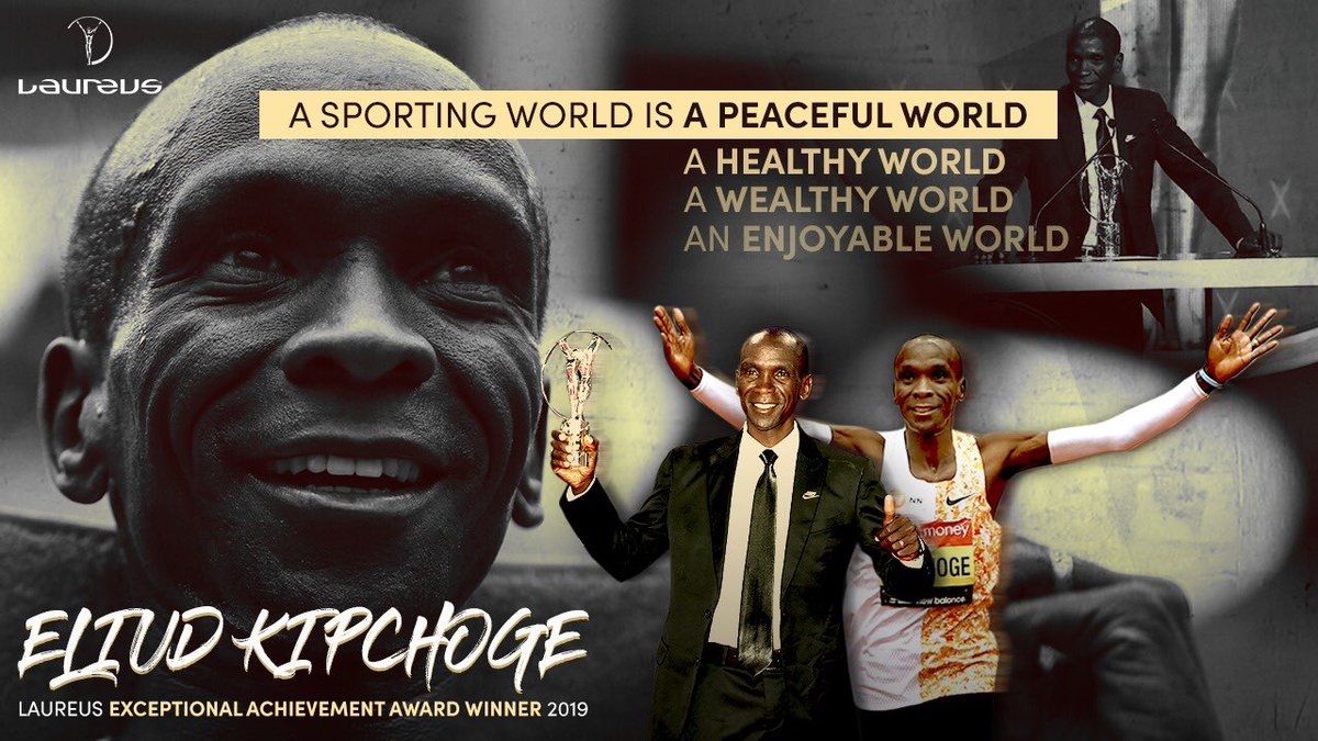 Laureus (@LaureusSport) on Twitter photo 2021-01-21 16:40:05 💬 “A sporting world is a peaceful world. A sporting world is a healthy world. A sporting world is a wealthy world. A sporting world is an enjoyable world.” We couldn’t agree more with the powerful words of @EliudKipchoge from the 2019 Laureus Awards 🙌 #Laureus21 💬 “A sporting world is a peaceful world. A sporting world is a healthy world. A sporting world is a wealthy world. A sporting world is an enjoyable world.” We couldn’t agree more with the powerful words of @EliudKipchoge from the 2019 Laureus Awards 🙌 #Laureus21