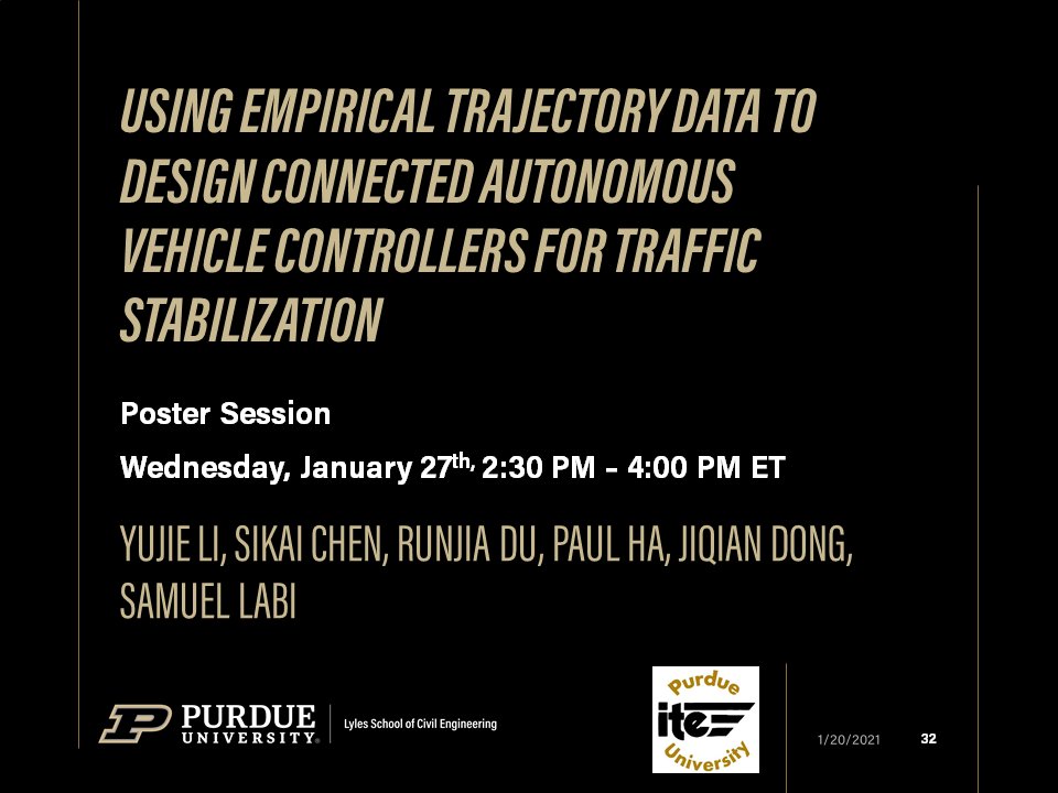 Purdue colleagues virtually presenting various Lecturn, workshops, and Poster Sessions at the 2021 TRB Annual Meeting. @NASEMTRB  @PurdueCE  @JTRP1937  @CCATPurdue  @ITEhq  @IndianaIte
