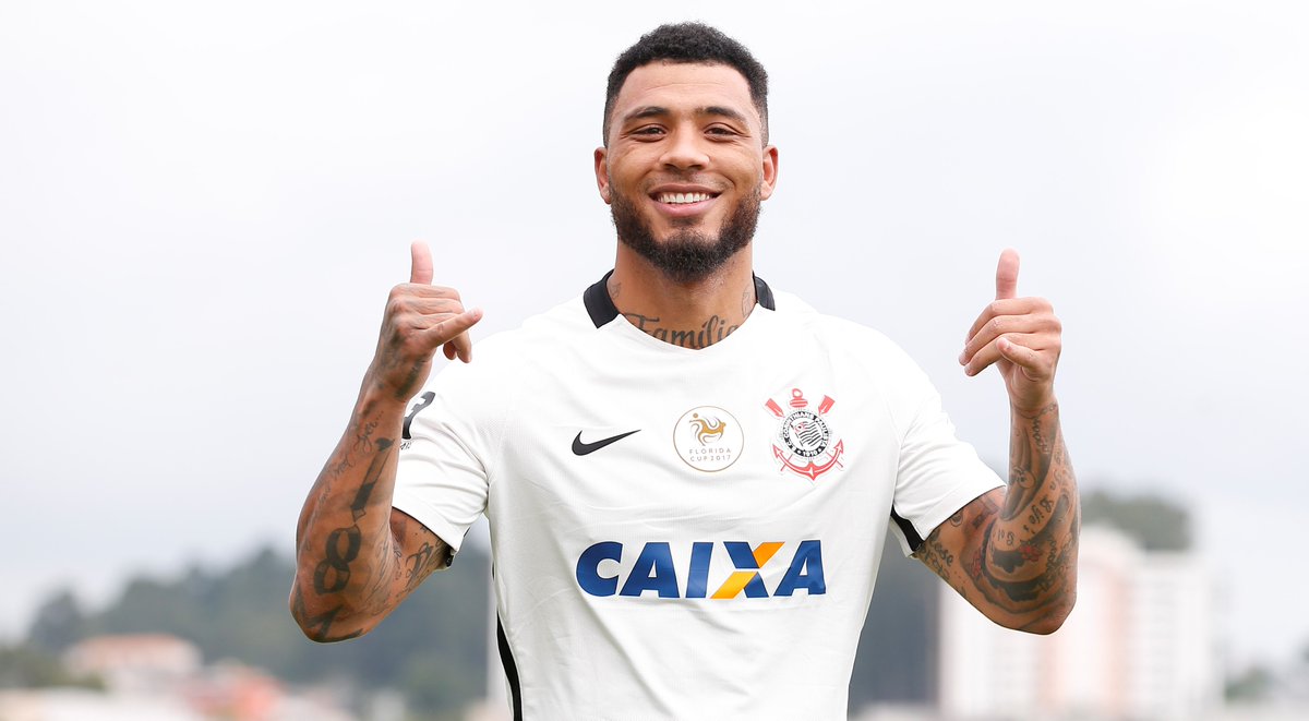 Kazim-Richards then decided to switch up continents. Going to Brazil made sense, as his wife Mariana is from São Paulo.He first went to Coritiba, moving onto Corinthians after six months. As you can see, he was thrilled about this (once he’d got his new shirt on).