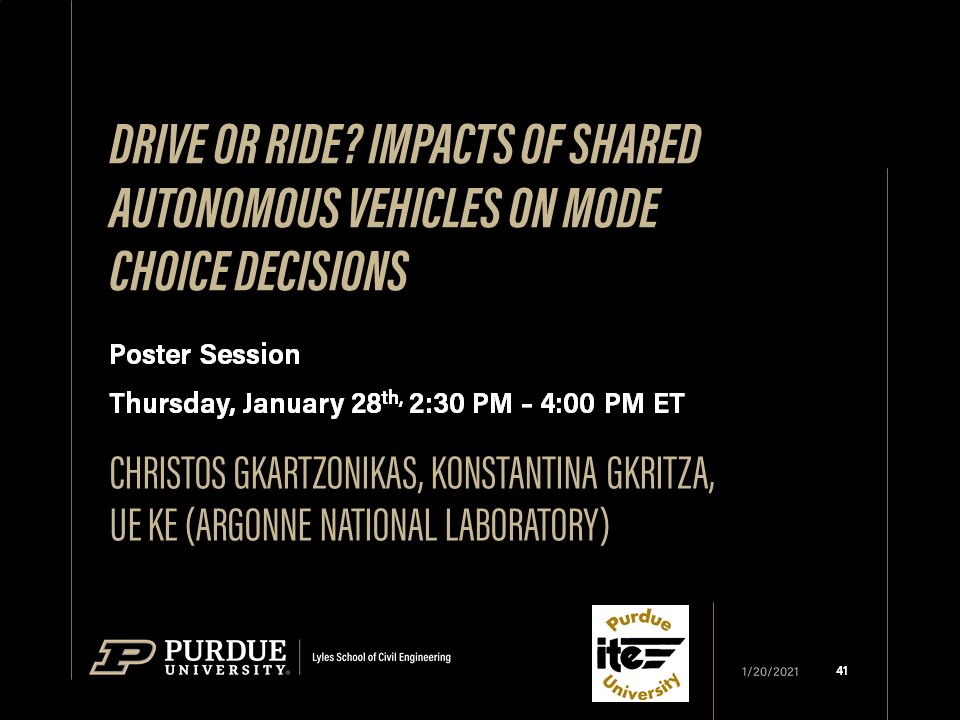 Purdue colleagues virtually presenting various Lecturn, workshops, and Poster Sessions at the 2021 TRB Annual Meeting. @NASEMTRB  @PurdueCE  @JTRP1937  @CCATPurdue  @ITEhq  @IndianaIte